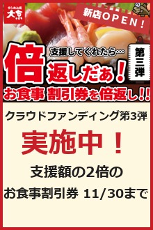 クラウドファンディング第3弾 実施中
